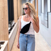 The Crescent Bag - Black *Gold Hardware
