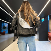 The Crescent Bag - Silver *Gunmetal hardware