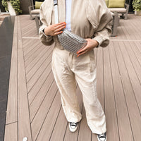 The Crescent Bag - Silver *Gunmetal hardware