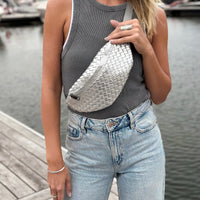 The Crescent Bag - Silver *Gunmetal hardware