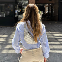 The Crescent Bag - Silver *Gunmetal hardware