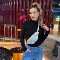 The Crescent Bag - Silver *Gunmetal hardware
