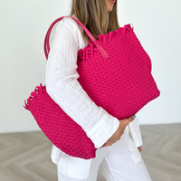 The Fringe Bag - Fuchsia
