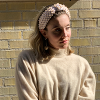 Blush Pearl Velvet Headband