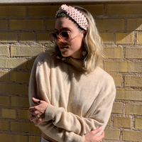 Blush Pearl Velvet Headband