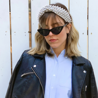 Ivory Pearl & Heather Grey Headband