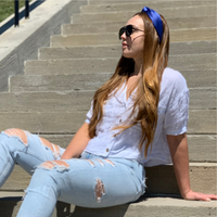 Lapis Blue Silk Headband
