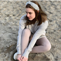 Ivory Pearl & Heather Grey Headband