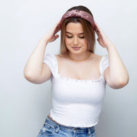 Dusky Rose Silk Headband
