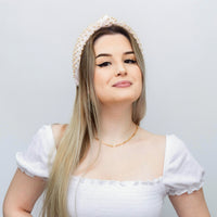 Blush Pearl Velvet Headband