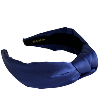 Lapis Blue Silk Headband