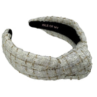 Ivory & Gold Tweed Headband