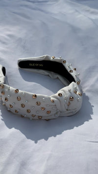 Gold Stud & Pearl Headband